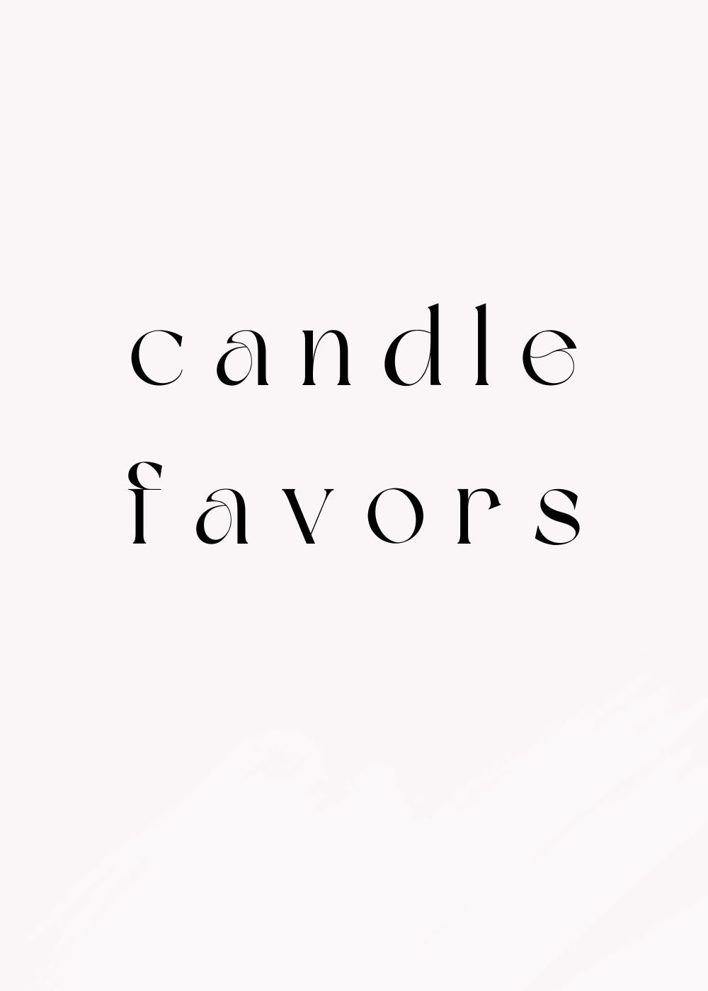 CANDLE FAVORS